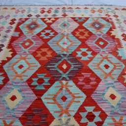 7x10 Ft Afghan Chubi Kilim Rug, New Flatweave Maimana Tribal Turkmen Oriental Rug, Vintage Rug For Bedroom, Livingroom Carpet - thumbnail 3