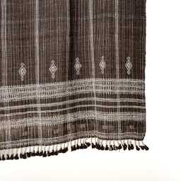 Warm Brown Indian Wool Throw Blanket, Handwoven Sofa Coverlet With Lodge Bedroom Layer - Bronzite - thumbnail 2