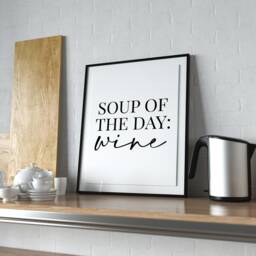 Soup Of The Day Wine - Home Decor, Print, Wall Art, Kitchen, Kitchen Prints - thumbnail 3