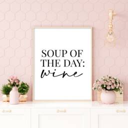 Soup Of The Day Wine - Home Decor, Print, Wall Art, Kitchen, Kitchen Prints - thumbnail 2