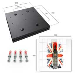 British Symbol Wall Mounted Key Cabinet, Red Box For Wall, Illustrative Architecture, Lovers Of Culture - thumbnail 4