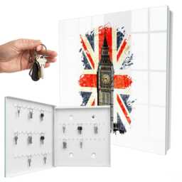 British Symbol Wall Mounted Key Cabinet, Red Box For Wall, Illustrative Architecture, Lovers Of Culture - thumbnail 2