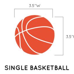 Basketball Pattern Vinyl Wall Decals - Sports Kids Room Decor - thumbnail 3