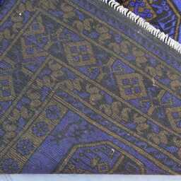 6'6x9'2 Ft Navy Blue Area Rug, Afghan Hand Knotted Veg Dyes Soft Plush Wool Carpet, Turkmen Tribal Ersari Oriental Living Room Rug - thumbnail 4