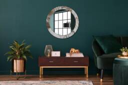 Light Marble, Gray, Round Mirror Frame, Wedding Gift, Decorative Wall, Bathroom
