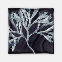 Blue Seaweed Throw Pillow. 18x18 Pillow Case. Dark Teal & Aqua Glam Nautical D??cor. Bohemian Sofa - thumbnail 2