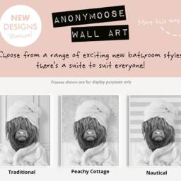 Black & White Highland Cow in A Bathrobe Print, Bathing, Funny Bathroom Animal Towel On Head, Bath Robe - thumbnail 2