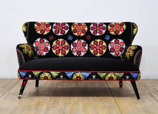 Suzani 2-Seater Sofa - Black Magic - image 1