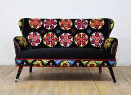 Suzani 2-Seater Sofa - Black Magic - thumbnail 1