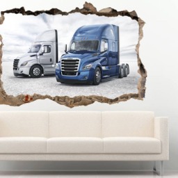 Freightliner Semi Truck Wall Decal - Boy's Room Decor - thumbnail 4