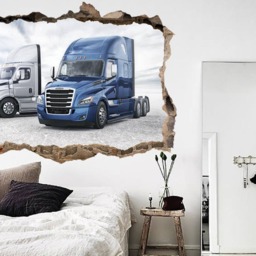 Freightliner Semi Truck Wall Decal - Boy's Room Decor - thumbnail 3