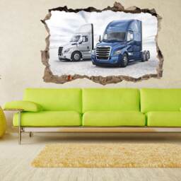 Freightliner Semi Truck Wall Decal - Boy's Room Decor - thumbnail 2