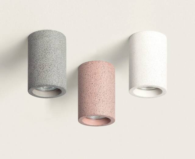 Ruth - Modern Concrete Cylinder Spotlight Minimalist Ceiling Light Fixture - image 1