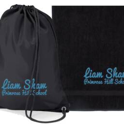 Personalised Swim Bag & Towel Set - Embroidered With Your Name/School Swimming Club Back To Gift - thumbnail 3