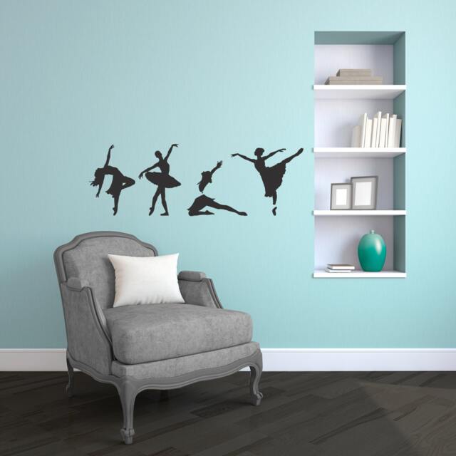 Ballet Dancers Silhouette - Wall Decal Custom Vinyl Art Stickers - image 1