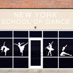 Ballet Dancers Silhouette - Wall Decal Custom Vinyl Art Stickers - thumbnail 2