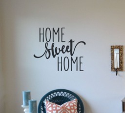 Home Sweet Vinyl Wall Decal Living Room Decor - thumbnail 1