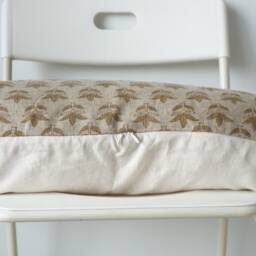 Block Print Lumbar Pillow Cover Floral Batik, Indian Textile - thumbnail 3