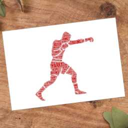 Personalised Male Boxer Word Art Print, Boxing Gift, Custom Wall Framed Picture, Present For Men, Boys Nl - thumbnail 3