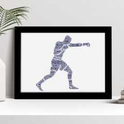 Personalised Male Boxer Word Art Print, Boxing Gift, Custom Wall Framed Picture, Present For Men, Boys Nl - thumbnail 2