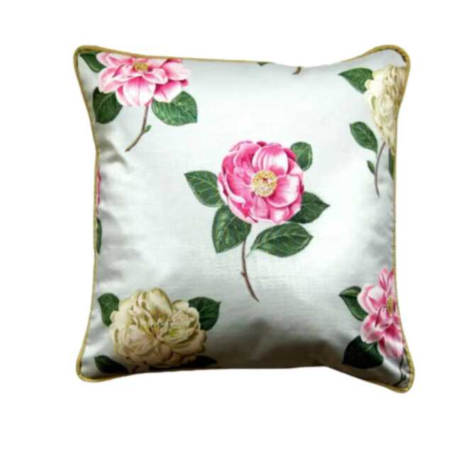 Sanderson Lamorna Camellias Cushion Cover Pink Floral Chintz Pillow - image 1