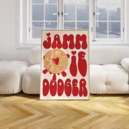 Jammie Dodger Biscuit Print Wall Art Print, Kitchen Poster, Cute Food For Kitchen, Retro British 2567 - thumbnail 2