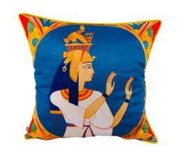 Decorative Pillows, Cushion Cover, Silk Pillowcase, Throw Pillow, Chinoiserie, Egyptian Gifts, Egypt - thumbnail 1