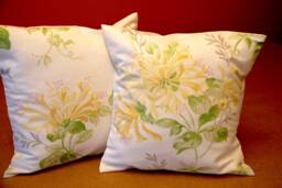 Handmade Laura Ashley Honeysuckle Cushion Camomile Yellow Floral Pillow