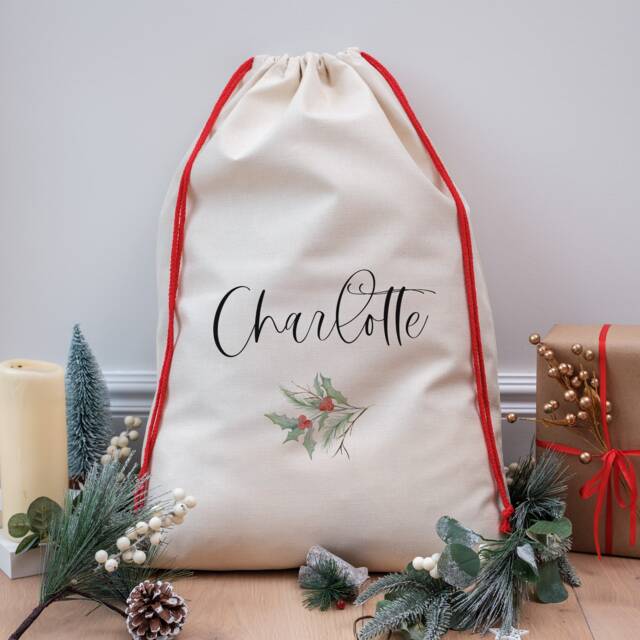 Personalised Santa Sack Large Christmas Gift Bag Stocking Personalized Custom Stockings - image 1