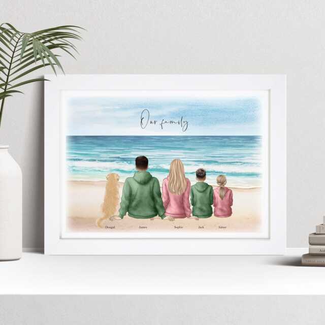 Personalised Family Print - Watercolour, Custom, Wall Art Portrait Home Decor Housewarming , New Gifts - image 1