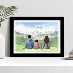 Personalised Family Print - Watercolour, Custom, Wall Art Portrait Home Decor Housewarming , New Gifts - thumbnail 2