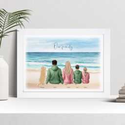 Personalised Family Print - Watercolour, Custom, Wall Art Portrait Home Decor Housewarming , New Gifts - thumbnail 1