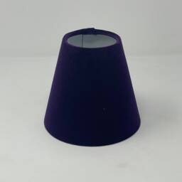 Purple Velvet Small Candle Clip Wall Tapered Lampshade - thumbnail 2