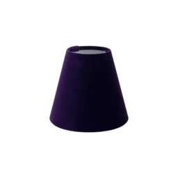 Purple Velvet Small Candle Clip Wall Tapered Lampshade - thumbnail 1