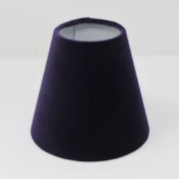 Purple Velvet Small Candle Clip Wall Tapered Lampshade - thumbnail 3