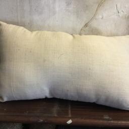 Vintage Handmade Tribal White Thai Textile Silk Cotton Pillow Cover in The Centre Of Vietnam - thumbnail 3