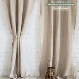 Sliding Glass Door Linen Curtains - Extra Wide Back Tab Drapes For Bedroom, Kitchen Or Living Room - thumbnail 4