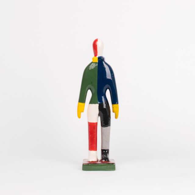Malevich Sportsmen Statue Handmade Ceramic Suprematism Art - 25cm - image 1