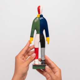 Malevich Sportsmen Statue Handmade Ceramic Suprematism Art - 25cm - thumbnail 2