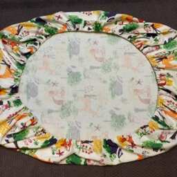 Woodland Flannel Crib Sheet Set Rabbit, Fox, Deer, Badger - thumbnail 4