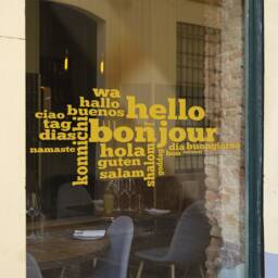 Hello in Many Languages Wall Decal - Reception Art Se141 - thumbnail 3