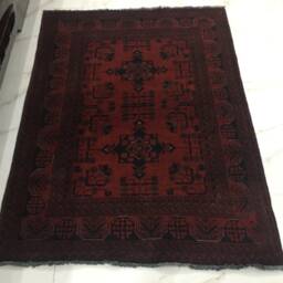 Small Pictorial Afghan Rug, Handknotted Wool Kilim - 142 cm X 106 cm - thumbnail 3