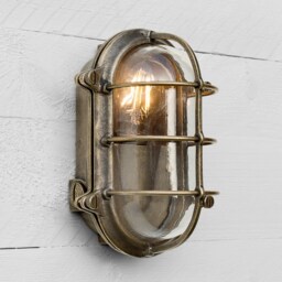 Jim Lawrence Ltd, Bulkhead Outdoor Wall Light, Antiqued Brass, Sconce, Vintage, Retro, Ip44 - thumbnail 3