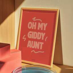 Oh My Giddy Aunt Proper British Print - Funny, Vibrant, Painted Wall Art - thumbnail 2
