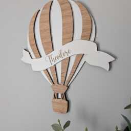 Personalised Hot Air Balloon Name Sign Wall Art - Nursery Decor - thumbnail 3
