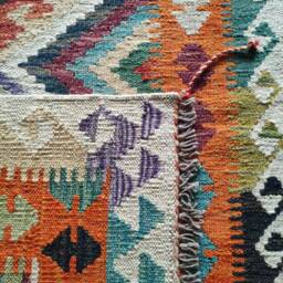 Kilim Rug Classic, Handmade Artisan Afghan Turkish Aztec Geometric Wool 147x96 cm - thumbnail 3