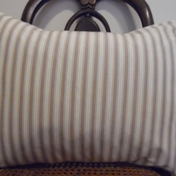 Brown Stripe Pillow Cover Farmhouse Decor, Toss Slipcover - thumbnail 3