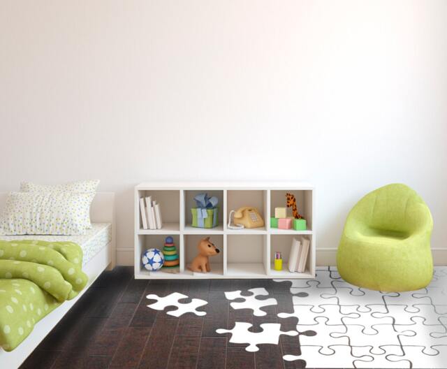Puzzle Pieces Pattern Medium Wall Decal Custom Vinyl Art Stickers - image 1
