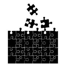 Puzzle Pieces Pattern Medium Wall Decal Custom Vinyl Art Stickers - thumbnail 3