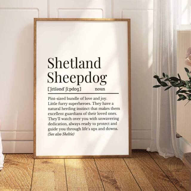 Shetland Sheepdog Definition Print, Wall Print For Sheltie Owners, Dog - image 1